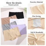 1Pc Women's Seamless Panties Sports Boxers Underwear Female Solid Color Comfortable Briefs Cozy Lingerie Intimate Underpant S-XL