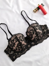 Women 1/2 Cup Lace Bra Sexy Floral Underwire Underwear Ladies Push Up Bras Female Comfortable Bra Half Cup Brassiere Lingerie