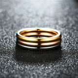 2mm Thin Stainless Steel Rings Rose Gold Fashion Simple Titanium Steel Rings for Women Girl Gifts