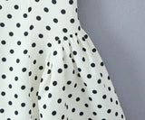YENKYE French Style Retro Polka Dot Deep V Halter Dress Women Sexy Backless A-line Slim Sweet Elegant Mini Dresses Summer Robe