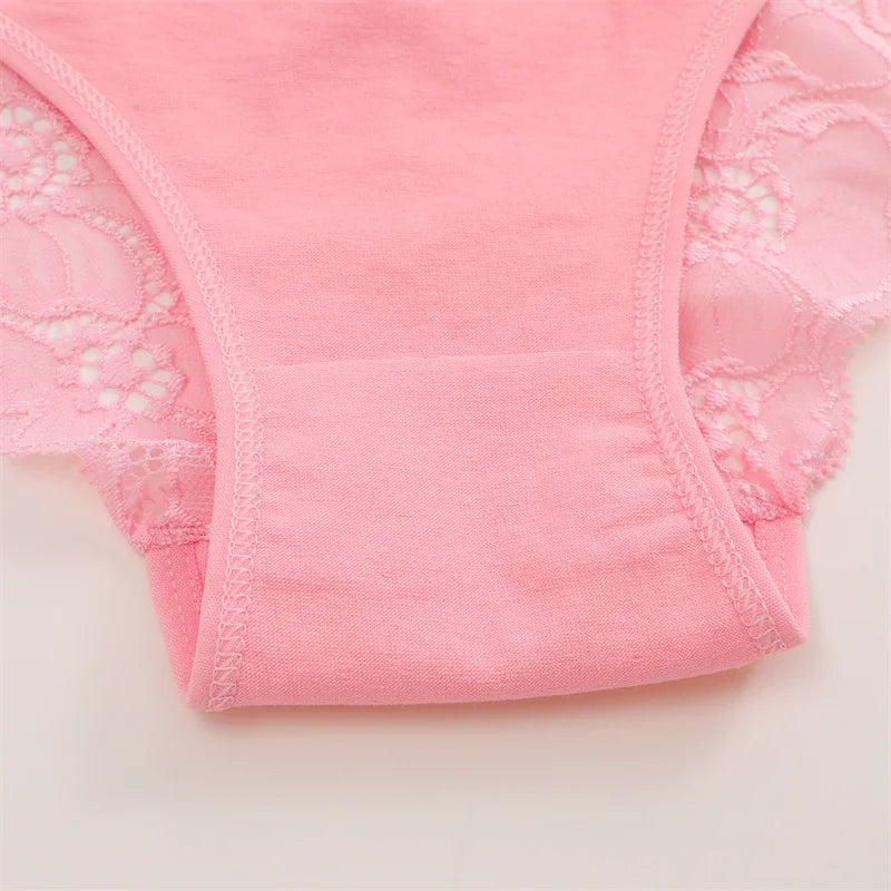 3PC/Set Women's Sexy Floral Lace Panties Low Rise Hollow Out Briefs Transparent Underwear Female Elastic Straps Soft Lingerie