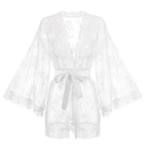 Sexy Lace Ladies Single Size Loose Black and White Bathrobes 264