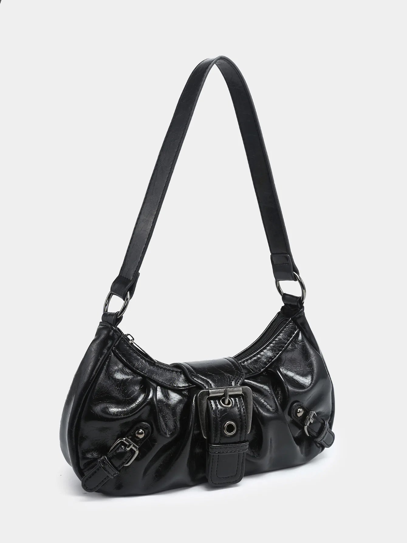 2024 spring hot selling Maillard style retro style small bag spicy girl Y2K wasteland style vintage leather shoulder armpit bag
