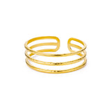 Exquisite Classic Bump Pattern Openning Bangles Bracelet For Women Cuff Bracelet Gold Color Stainless Steel Hand Ornament Gift