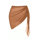 Women Short Sarongs Swimsuit Coverups Beach Bikini Wrap Sheer Short Skirt Chiffon Scarf Cover Ups for Swimwear