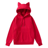 Spring and autumn new style foreign trade women's Cat's ears (Steamed cat-ear shaped bread) design hooded fleece sweater fashion
