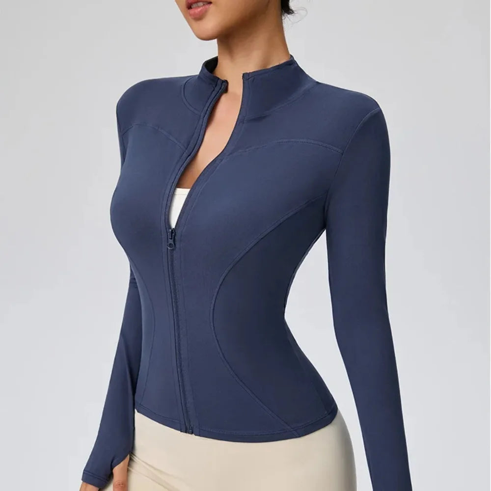 NEW Summer Women's Stand Collar Yoga Sun Protection Jacket, Anti-UV Slim Lightweight Sun Shirt for Outdoor Sports & Daily Wear