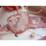 MOYISU New Arrival Luxury Pure Desire Lace Tulle Sexy Panties Lingerie Set Lilacs Embroidery Girl Boobs Big Size Big Boobs Small