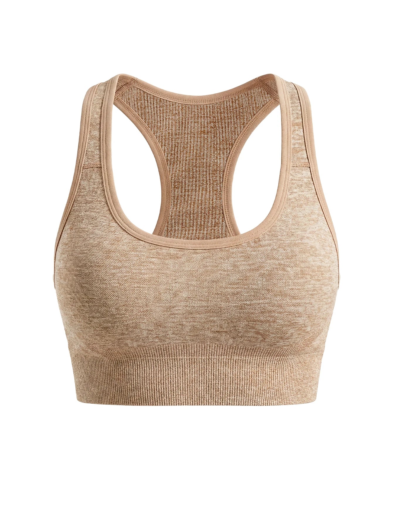 Women's Seamless Sports Bra Set, 3 Colors Racerback Workout Yoga Top with Back Cutout, Breathable Gym Fitness Crop Top