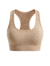 Women's Seamless Sports Bra Set, 3 Colors Racerback Workout Yoga Top with Back Cutout, Breathable Gym Fitness Crop Top