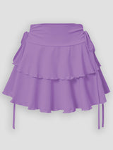 New Solid Color Skirt Women Summer Fashion Outdoor Versatile High Waist Slim Fit Elastic Waist Short Skirt Goods In Stock