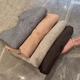 2026 New Fashion Women's Fleece Knit Loose Short Cashmere Sweater Round Neck Warm Korean Sle Casual Female Sweater Top Cloting