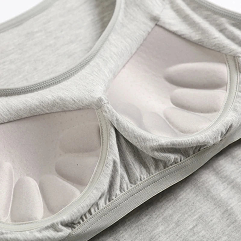 2026 Women's Vest Tops With Built In Bra Neck Vest Padded Slim Fit Tank Tops Sexy Shirts Feminino Casual Underlay shirt slimming