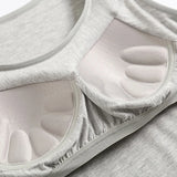 2026 Women's Vest Tops With Built In Bra Neck Vest Padded Slim Fit Tank Tops Sexy Shirts Feminino Casual Underlay shirt slimming