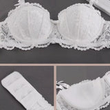 Women Bras Sexy Lace Half Cup Push Up French Style Lingerie Soft Deep V Top Breathable Back Closure Thin Bralette Ropa Mujer