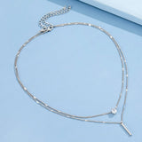 Trendy Zircon Pendant Necklace For Women Multilayer Chain Choker Fashion Female Party Shiny Jewelry Gift