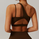 Women Shockproof Sport Bra Women's Beautiful Back Gym Sports Underwear Women Oblique Shoulder Straps Running Fitness Yoga Bra ﻿