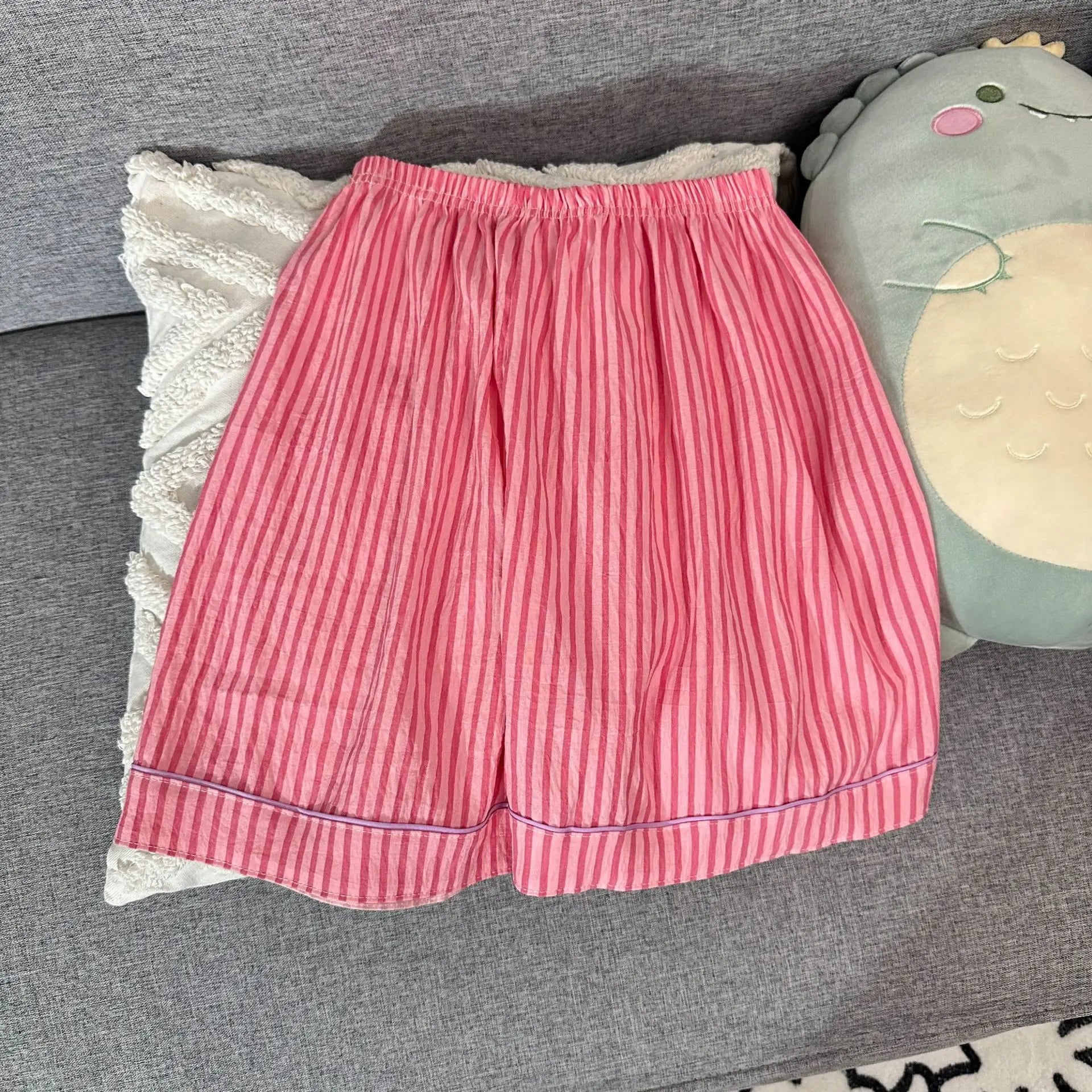 Women's sleepwear, summer short sleeved shorts, breathable and comfortable set, lapel cardigan, home clothes can be worn outside
