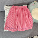 Women's sleepwear, summer short sleeved shorts, breathable and comfortable set, lapel cardigan, home clothes can be worn outside