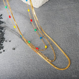 Stainless Steel Vintage Textured Delicate Necklace