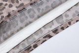 Women Tulle Leopard Print Top with Bandeau Off-the-shoulder Straight-cut Neckline Summer Casual Girls for Summer Blouse