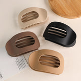 Leopard Matte Oval Hair Claw Clip for Women New Design Curved Flat Acrylic Barrettes Fashion Styling Hair Accessories