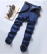 Men Fashion Straight Jeans Men 2026 New Stretch Slim Fit Pants Comfortable Soft Business Denim Trousers Male Brand Clothing
