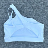 Women Shockproof Sport Bra Women's Beautiful Back Gym Sports Underwear Women Oblique Shoulder Straps Running Fitness Yoga Bra ﻿