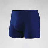 Men's 3D Molded Ice Silk Seamless Boxer Briefs, Extended Thin Sports Underwear for Summer