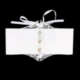 Fashion Women Waist Corset Flower Embroidery Elastic Waistband Black White Red Pink Wide Lace Slimming Body Belts Cummerbunds
