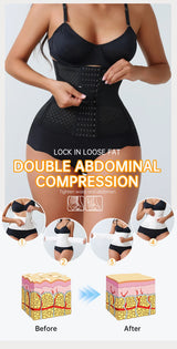 New Adjustable Waist Trainer for Women Double Belts Neoprene Corset with Zipper Workout Cincher for Tummy Control & Back Support