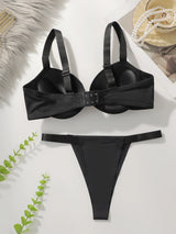 Sexy leopard print 2-piece set with gathered lifting and thickened steel support bra set for women's underwear B2051