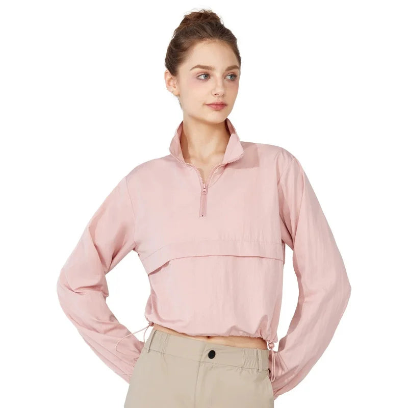 1PC Women's Long-Sleeve Fitted Athletic Jacket for Spring & Fall - Ideal for Running, Gym Workouts & Yoga