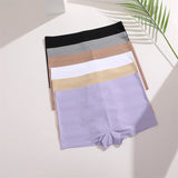1Pc Women's Seamless Panties Sports Boxers Underwear Female Solid Color Comfortable Briefs Cozy Lingerie Intimate Underpant S-XL