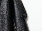 TFMLN Chic Black Faux Leather Jackets Women Long Sleeve Buttons Elastic Oversized Coats Fashion 2025 Autumn Winter Streetwear