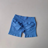 Women's High-Waist Yoga Sports Shorts Summer V-Shaped Widen Peach Hip Lifting Tight Fit Three-Part Fitness Shorts