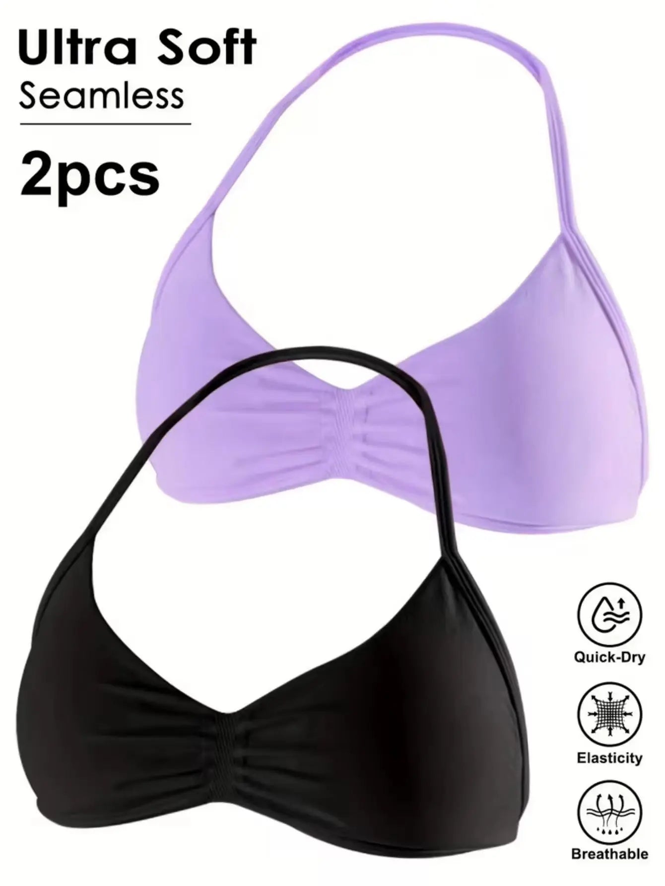 Women's High-Support Lace-Up Sports Bra - Thin-Strap Camisole, Seamless, Tight-Fit for Push-Up Training & Yoga, Gym Top