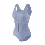 New Bodysuit Shapewear with Zipper Belt Women Tummy Control Fajas Body Shaper Waist Trainer Slimming Cincher Corset Tops