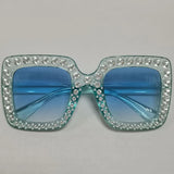 Diamond Oversized Sunglasses Big Square Frame Sunglasses UV400 Crystal Eyewear Retro Rhinestone Frames Eyeglasses