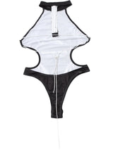 kliou Summer Women Mini Moto & Biker Milk Silk Bodysuit K24K45261 Girl Halter Backless Lace Up Tops Cool All-Match One Piece