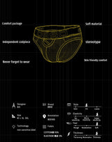 1/3Pcs Breathable Cotton Men Underwear Sexy Bikini Panties Underpants Large Crotch Pouch Mens Briefs with Front and Back Cutouts