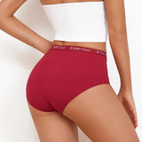 4Pcs S-XXL Cotton High Waist Underpants Women's Seamless High Elastic Belt Panties Comfortable Sports Briefs Breathable Lingerie