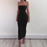 JZ461 Summer Women's Dress Long Sling Dresses Club Sexy Suspender Dress