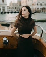 Mozision Hollow Out Short Sleeve Sexy Maxi Dress Women Fashion O Neck Ruched High Waist Bodycon Club Party Long Dress Female