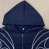 Women Graphic Zip Up Hoodie Oversized Hooded Sweatshirt Line Print Long Sleeve Casual Streetwear Autumn Jacket 2026 Hot New Plus