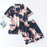 Spring / Summer New 100% viscose long-sleeved trousers ladies pajamas suit 3XL plus size long Sleepwear women's home Nightwear