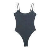 MUJER White Black Body Woman Sleeveless Tight Bodysuit Lingerie Sexy Woman Bodys Bodycon Backless Bodysuit Women Summer Tops