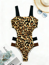 Sexy Black Contrast One Piece Swimsuit 2026 Women Neon Strap Hollow Out Backless Monokini Summer Bathing Suit Patchwork Swimwear