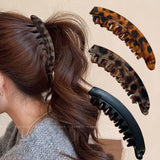 1/3 Pcs Tortoiseshell Banana Hair Clip Fish Shaped Hairpin Women Hairgrips Twist Clamp Ponytail Barrettes Hair Accessories Set M