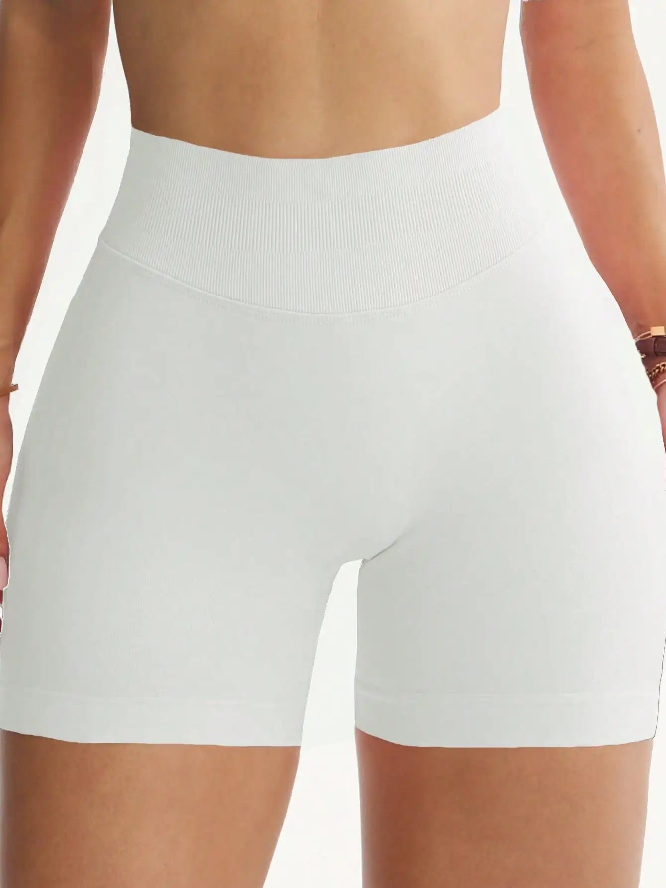 Women's Seamless Butt Lifting Sports Shorts, Suitable For Gym Workout, Cycling, Running, Black Tight Pants, Summer